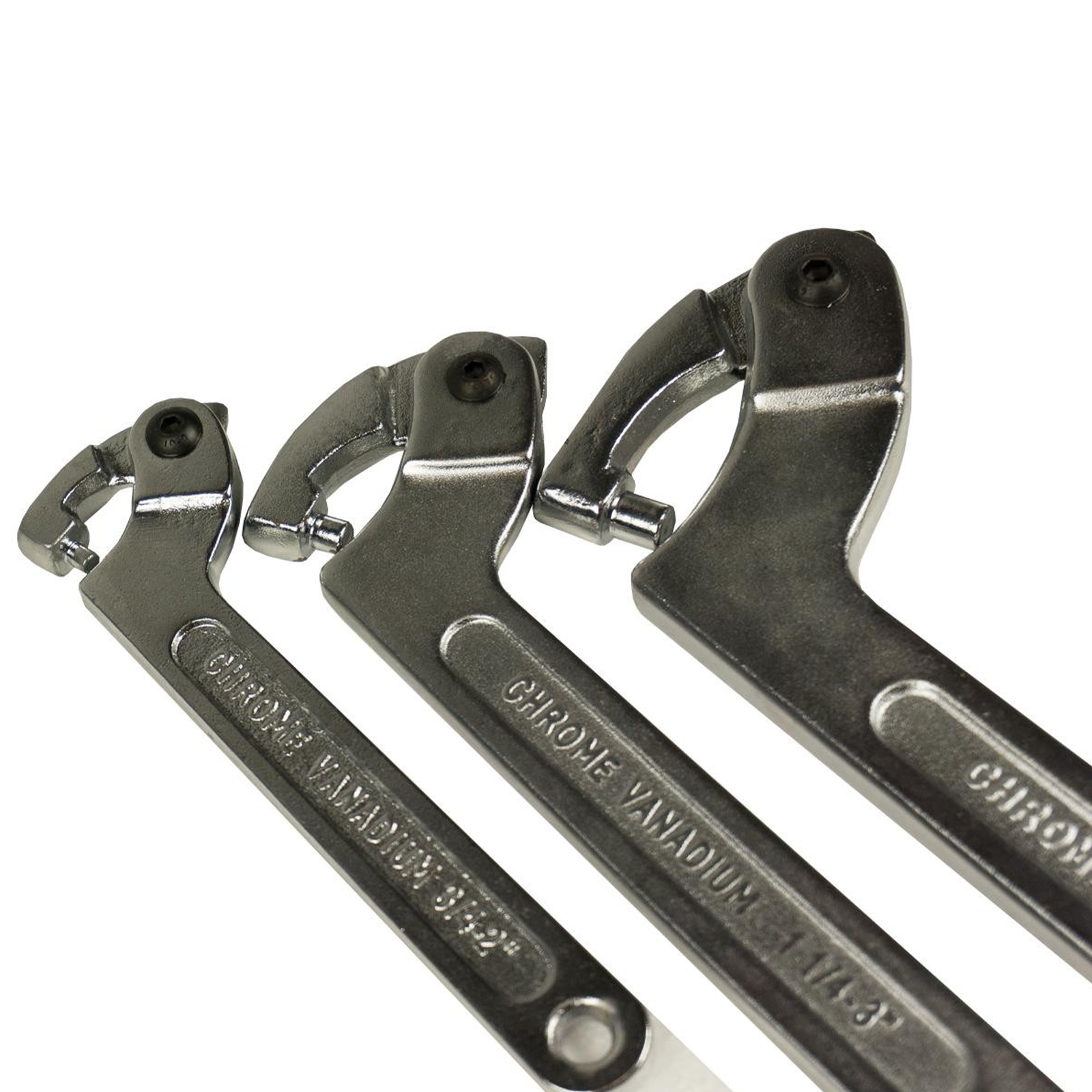 Adjustable Hook Pin Wrench C Spanner 32-76mm Round Tools 